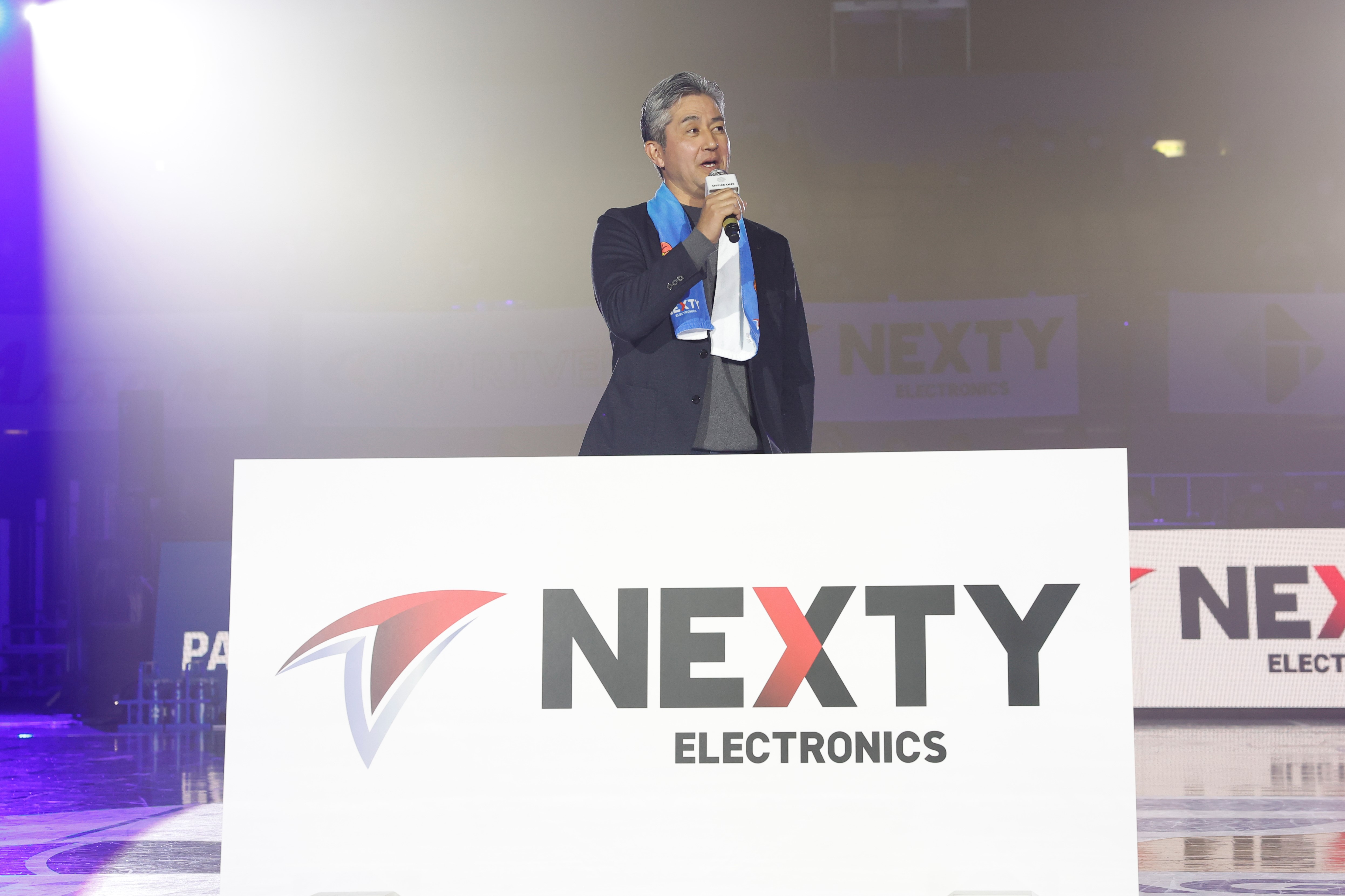 NEXTY Electronics hosted a sponsored game at an official match of the professional basketball team "FIGHTING EAGLES NAGOYA"