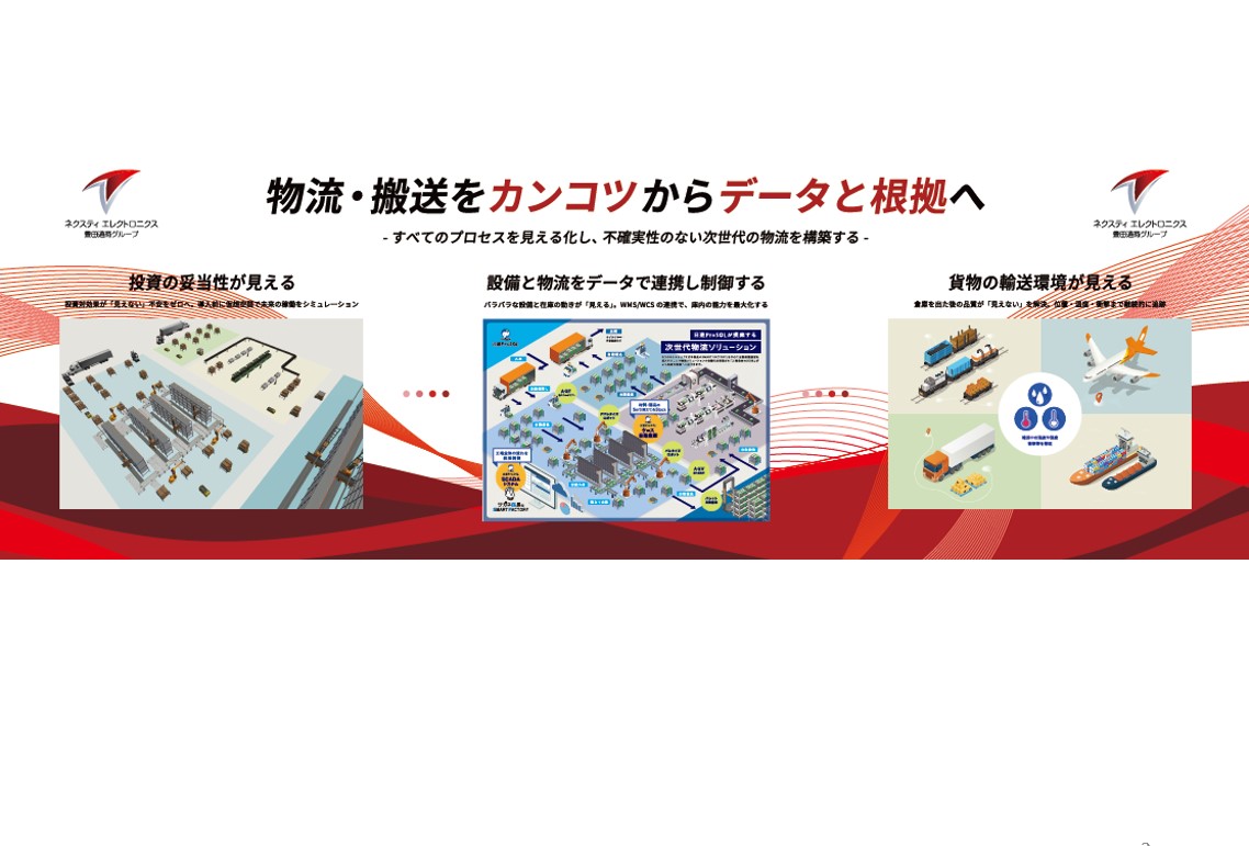 「物流DX展」に出展 工程内物流から出荷後物流まで一連の流れを可視化 <br>“カンとコツ”から、“データと根拠”へ